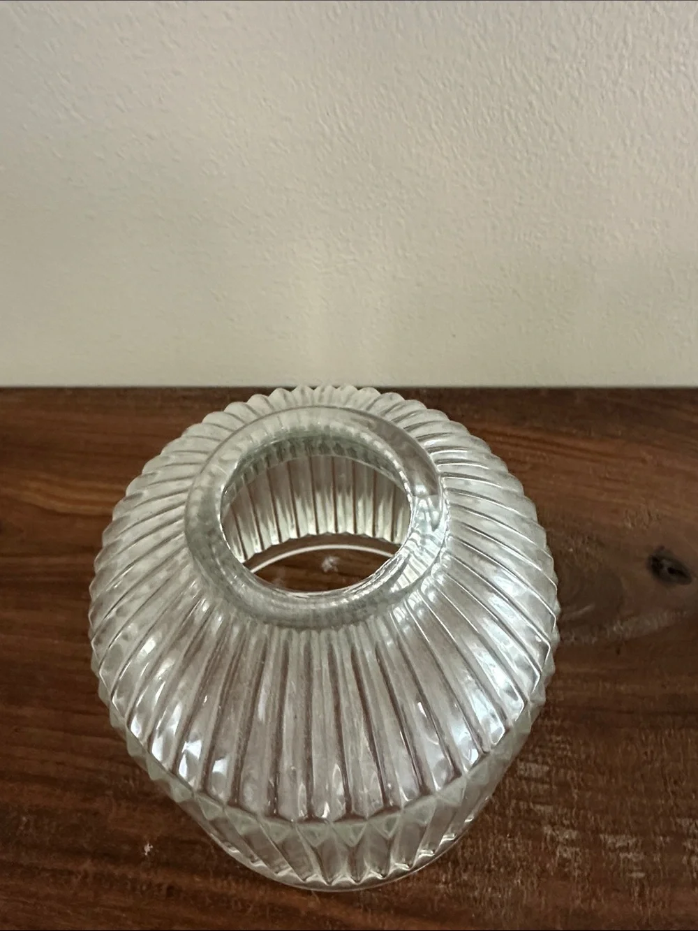Vintage Homco Clear Ribbed Glass Fairy Lamp - 3 pcs (Authentic Mark)